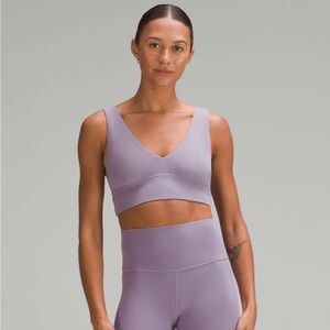 Lululemon Align V-Neck Bra *Light Support, C/D Cup Purple Ash size 6